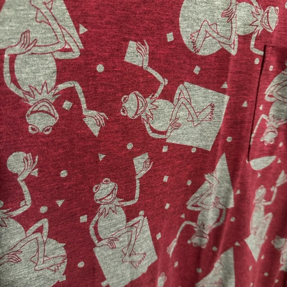 LuLaRoe Magenta Kermit the Frog Short Sleeve High-low Midi Sundress - Picture 6 of 6